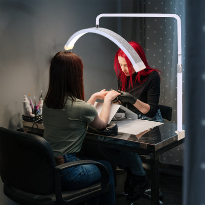 FOSOTO FT - Y11 40W Half - Moon light Led Nail Lamp Desktop Arch Ring Led Lights Manicure Lamp Nail Art Light for Lash Eyelash Extensio - FOSOTOFOSOTO FT - Y11 40W Half - Moon light Led Nail Lamp Desktop Arch Ring Led Lights Manicure Lamp Nail Art Light for Lash Eyelash Extensio