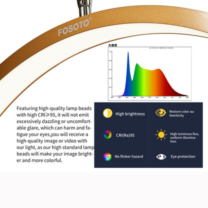 FOSOTO FT-Y16 Multifunctional Beauty Fill Light with remote | Ideal for Makeup, Live Streaming & Photography