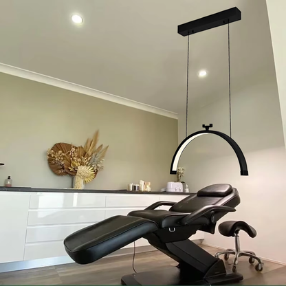 Fosoto 1.8M 45W Ceiling-Mounted Retractable LED Beauty Half Moon Light for Lash & Facial