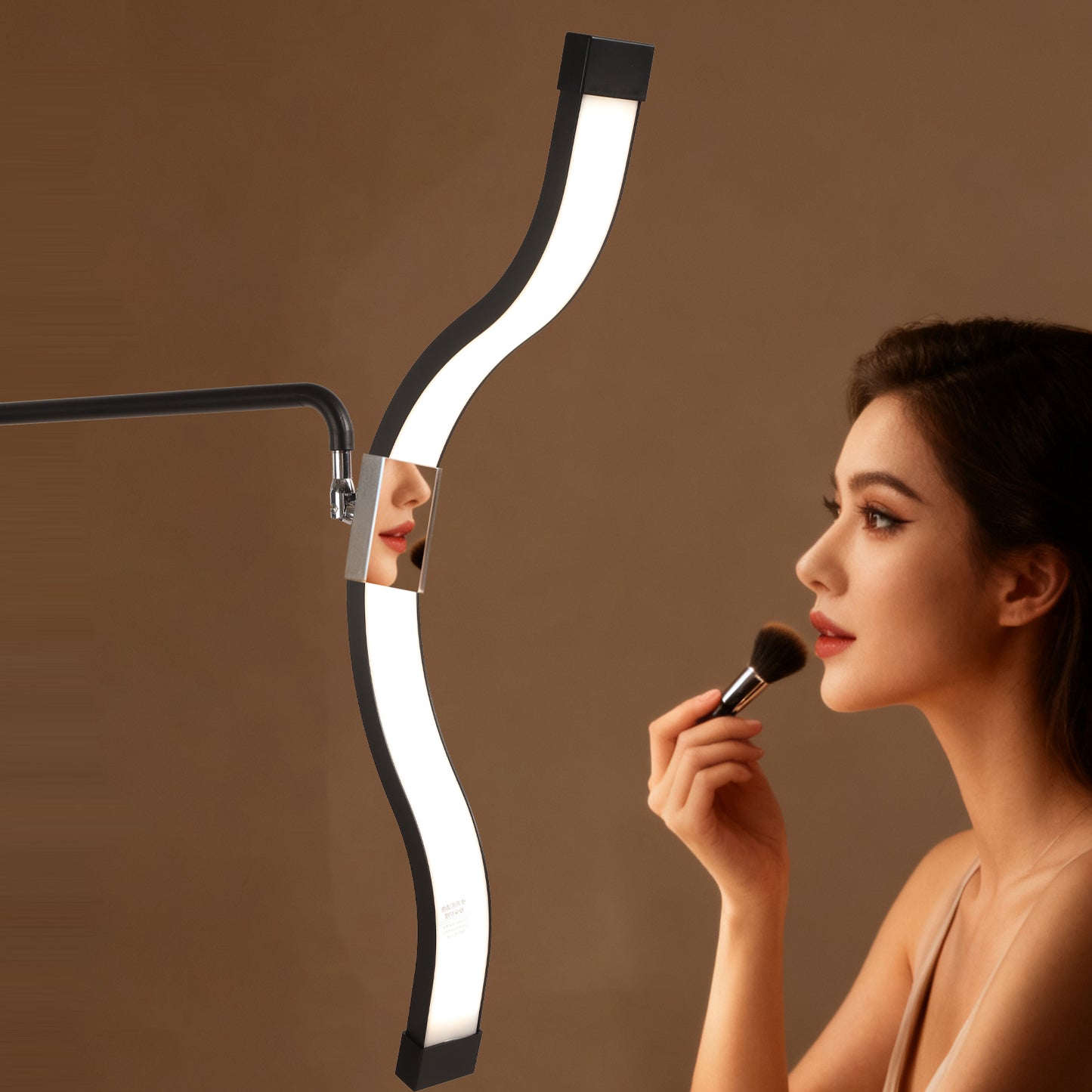 FOSOTO LED Ring Light with Mirror | 29-Inch LED Floor Stand Light |Studio-Grade Beauty Lighting System