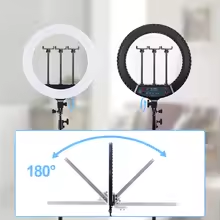 FOSOTO FT-18N Dimmable LED Ring Light 55W Photography Lighting Kit with Tripod Stand for Phone & Live Streaming