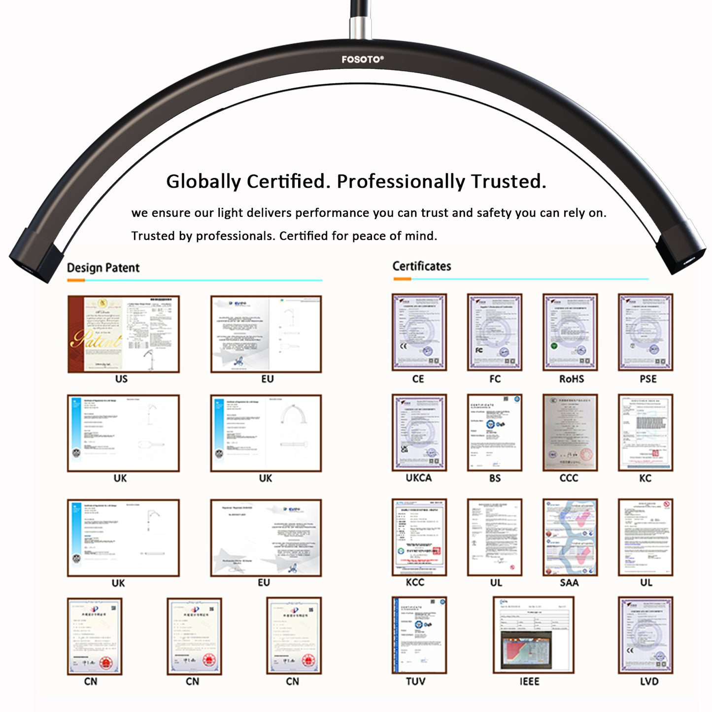 FOSOTO FT-Y9 Half-Moon LED Lash Light