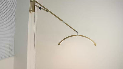 Fosoto Dimmable LED Video Light wall mount half moon light 3200K-5600K Fill light for Beauty Salon Makeup Nail Barbershop