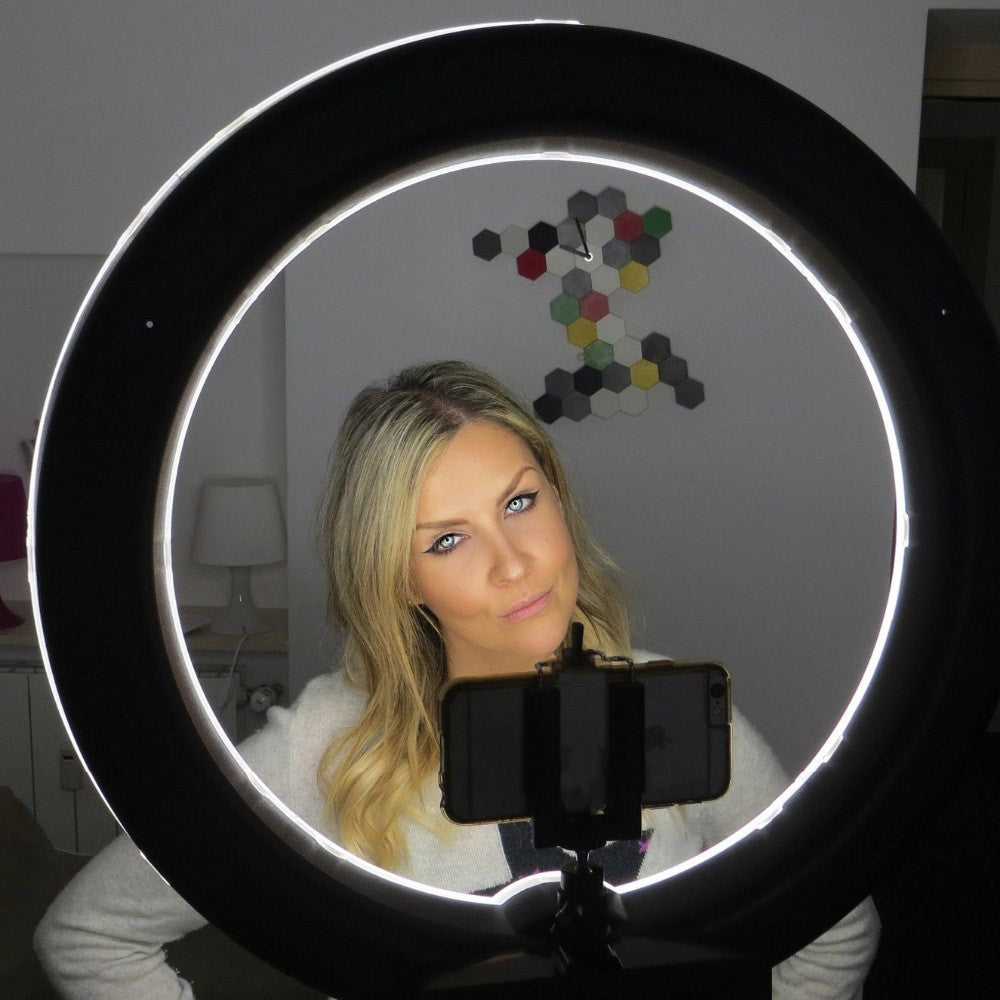 fosoto Camera Photo Video 18"RL-18 240 LED Ring Light 5500K 55W Dimmable Photography Ring Video Light lamp for Camera Fill Light