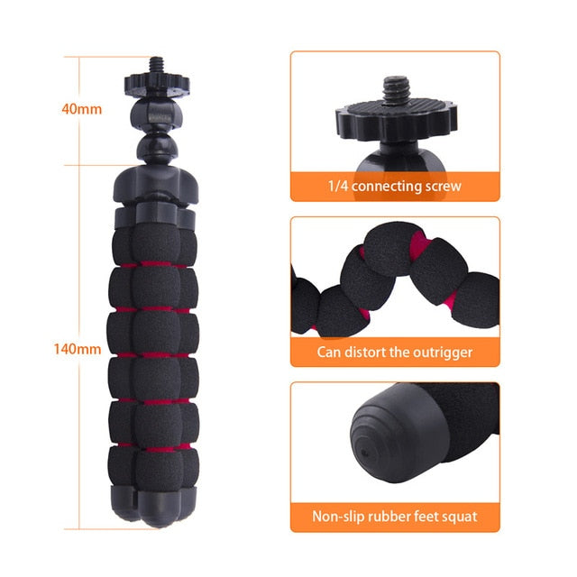fosoto Octopus Tripods Stand Spider Flexible Mobile Mini Tripod Gorillapod For iPhone GoPro Canon Nikon Sony Camera Table Desk
