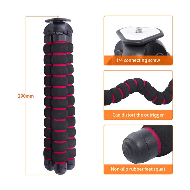 fosoto Octopus Tripods Stand Spider Flexible Mobile Mini Tripod Gorillapod For iPhone GoPro Canon Nikon Sony Camera Table Desk