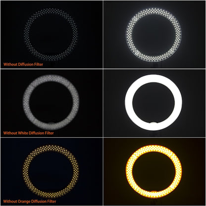 FOSOTO RL-18 55W 5500K 240 LED iluminación fotográfica regulable foto de cámara/estudio/teléfono fotografía anillo lámpara de luz y soporte de trípode