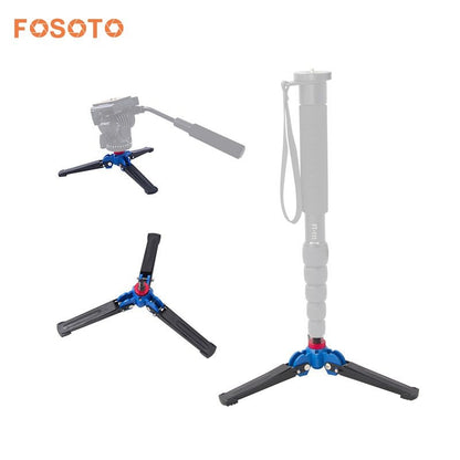 fosoto M-1 Universal Three Feet Support Stand Base Mini Tripod Stand& 3/8" screw For Monopod Canon Nikon DSLR Video Camera Phone