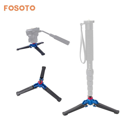 fosoto M-1 Universal Three Feet Support Stand Base Mini Tripod Stand& 3/8" screw For Monopod Canon Nikon DSLR Video Camera Phone