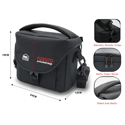 Sacoche pour appareil photo fosoto en nylon pour appareil photo reflex numérique Canon Nikon D3300 Sony Pentax Samsung Panasonic