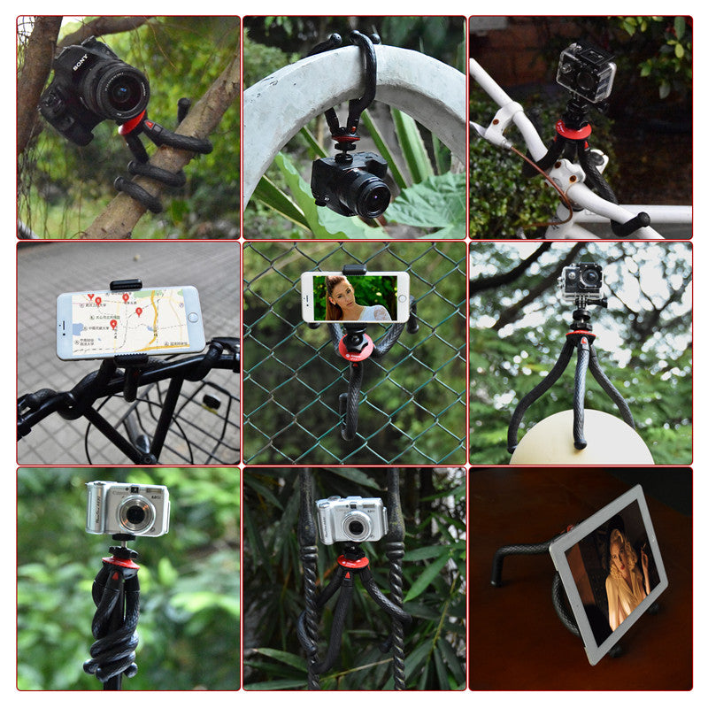 fosoto New Octopus Tripod Mini Flexible Digital Camera Waterproof Spider Tripods Stand For Phone Canon Nikon DSLR Camera & Gopro