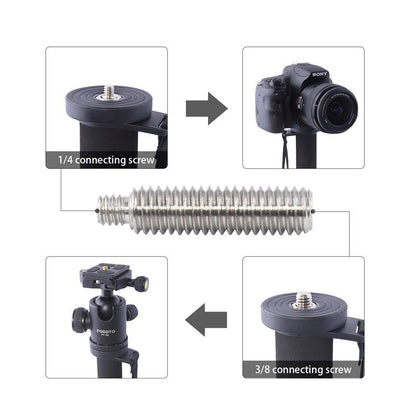 Trépied monopode d'appareil photo en fibre de carbone fosoto C-222 rouge et noir avec base de support adaptateur 3/8" Mini trépied professionnel pour téléphone reflex numérique