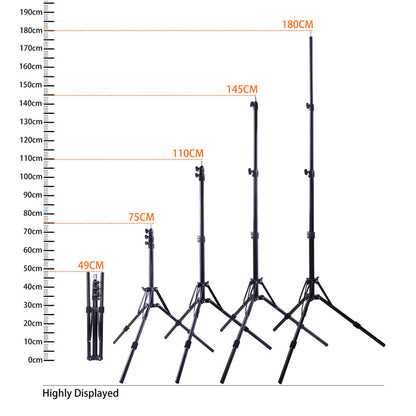 fosoto Newest RL188 DSLR Camera Photo Studio Phone Video 18"55W 240 LED 5500K Photography Dimmable Ring Light Lamp&Tripod Stand