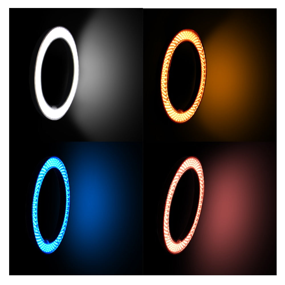 fosoto RL-18" Camera Photo/Phone/Video 55W 240 LED Ring Light 5500K Photography Dimmable Ring Lamp with 4 Plastic Colors/Tripod