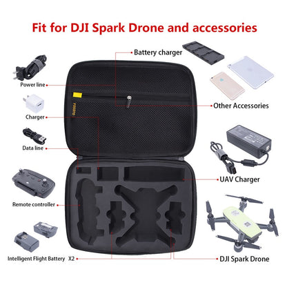 fosoto Waterproof EVA Hard Storage Bag Carry Case Box for DJI Spark Drone and All Accessories Portable DJI Spark Bags