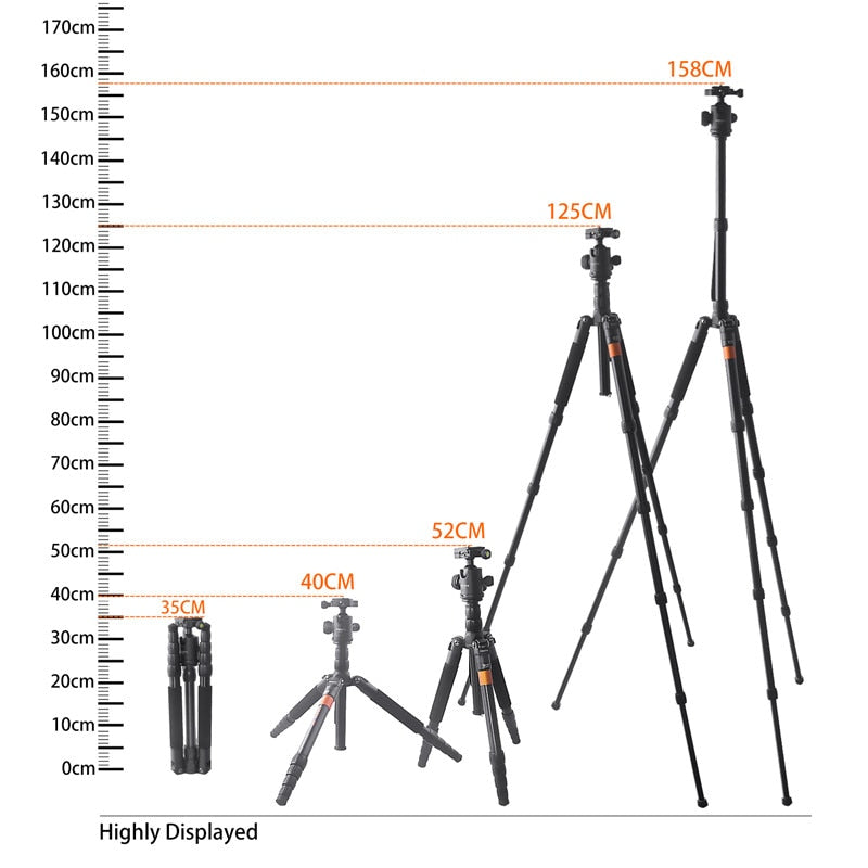 fosoto F-666 Professional Portable Q666 Tripod Monopod & 360 Degree Ball Head Quick Release Plate For Canon Nikon DSLR Camera