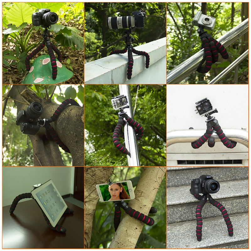 fosoto Large Octopus Gorillapod Digital Camera Smartphone Mini Tripod Stand Flexible Grip& Mount Ball Head For Gopro Nikon DSLR