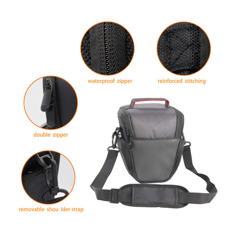 fosoto Fashion Triangle Digital Camera DSLR Shoulder Bag photo Case Bags For Canon EOS 1300D 6D 70D 760D 750D 80D 700D 600D 650D