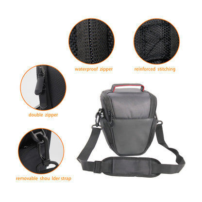 fosoto Fashion Triangle Digital Camera DSLR Shoulder Bag photo Case Bags For Canon EOS 1300D 6D 70D 760D 750D 80D 700D 600D 650D