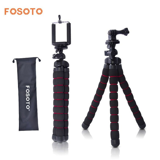 fosoto Medium Octopus Flexible Digital Camera Stand Gorillapod Monopod Mini Tripod with Holder for Gopro hero 2 4 3+ 3 and phone