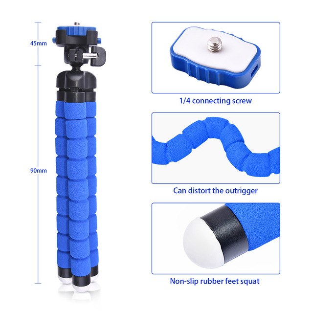 fosoto Octopus Mini Portable Flexible Mobile Mini Tripod Stand Gorillapod For iPhone 6 7 GoPro Canon Nikon Sony Camera&Ball Head