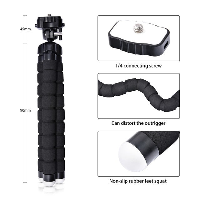 fosoto Octopus Mini Portable Flexible Mobile Mini Tripod Stand Gorillapod For iPhone 6 7 GoPro Canon Nikon Sony Camera&Ball Head
