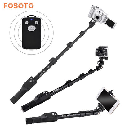 perche à selfie fosoto FT-777 Bluetooth 50" vs monopode portable YT-1288 avec Bluetooth et étui pour trépied Gopro Dslr Camera IPhone7