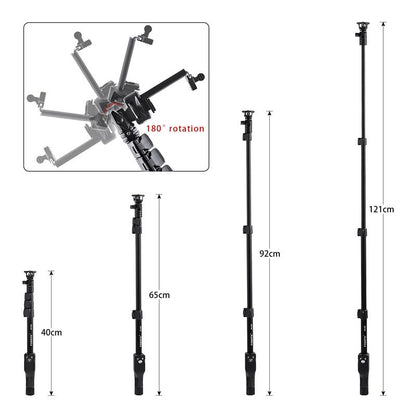 perche à selfie fosoto FT-777 Bluetooth 50" vs monopode portable YT-1288 avec Bluetooth et étui pour trépied Gopro Dslr Camera IPhone7