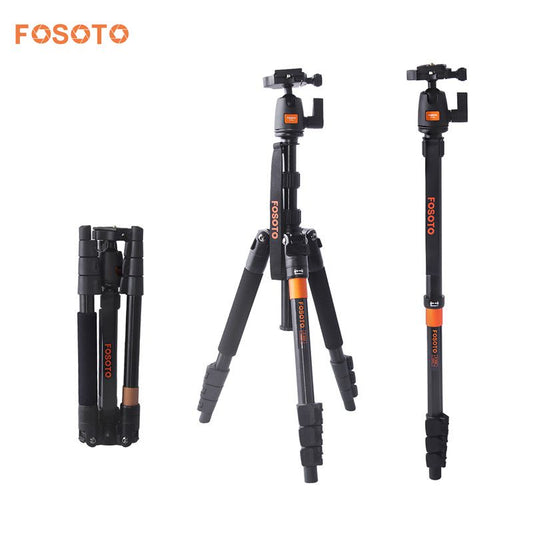 fosoto F-555 Professional Portable Magnesium Aluminium Alloy Q555 Camera Tripod Monopod Stand & Ball Head For Canon Nikon Sony