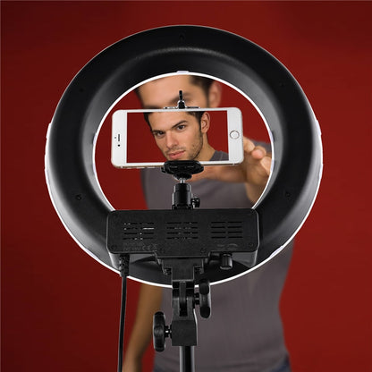 fosoto RL-12 photographic lighting 42W 5500K 180 LED Dimmable Camera Photo Studio Phone Photography Ring Light Lamp&Tripod Stand