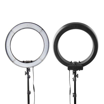 FOSOTO RL-18 240LED 5500K fotografía regulable/foto/estudio/teléfono/vídeo anillo lámpara de luz y soporte de trípode para cámara Canon Nikon Dslr