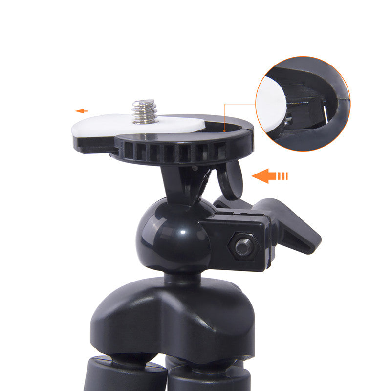 fosoto Medium Octopus Flexible Digital Camera Stand Gorillapod Monopod Mini Tripod with Holder for Gopro hero 2 4 3+ 3 and phone