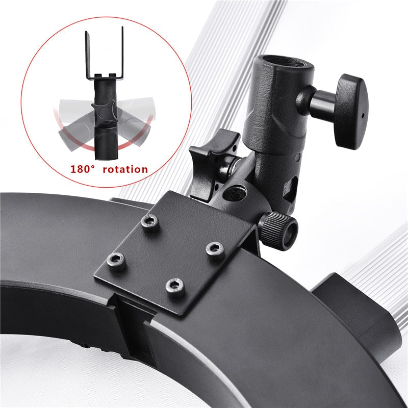 fosoto TL-1800 Photographic Lighting Dimmable 3200-5600K 12 Tubes 672 Leds Camera Photo Studio Phone Photography ring light Lamp