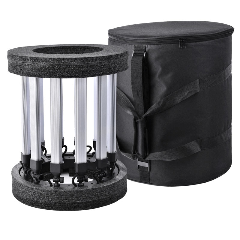 fosoto TL-1800 Photographic Lighting Dimmable 3200-5600K 12 Tubes 672 Leds Camera Photo Studio Phone Photography ring light Lamp
