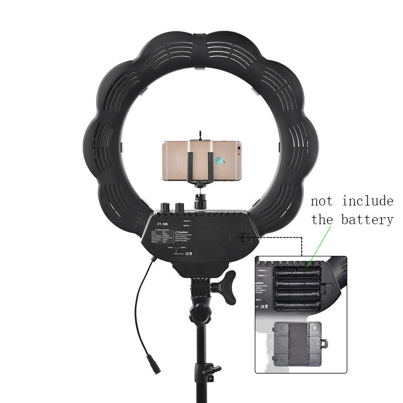 fosoto 18" 3000K - 6000K 384 Leds Photographic Lighting Dimmable Camera Photo Video Phone Ring Light Lamp&Tripod Stand Mirror bag - FOSOTOfosoto 18" 3000K - 6000K 384 Leds Photographic Lighting Dimmable Camera Photo Video Phone Ring Light Lamp&Tripod Stand Mirror bag