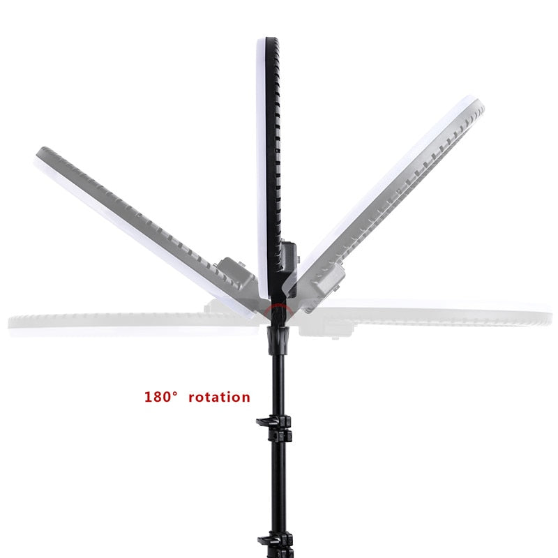 fosoto RL-12II Bi-color 3200-5500K Dimmable Photography light Studio makeup Led Ring Light Lamp For Camera Photo Studio Phone