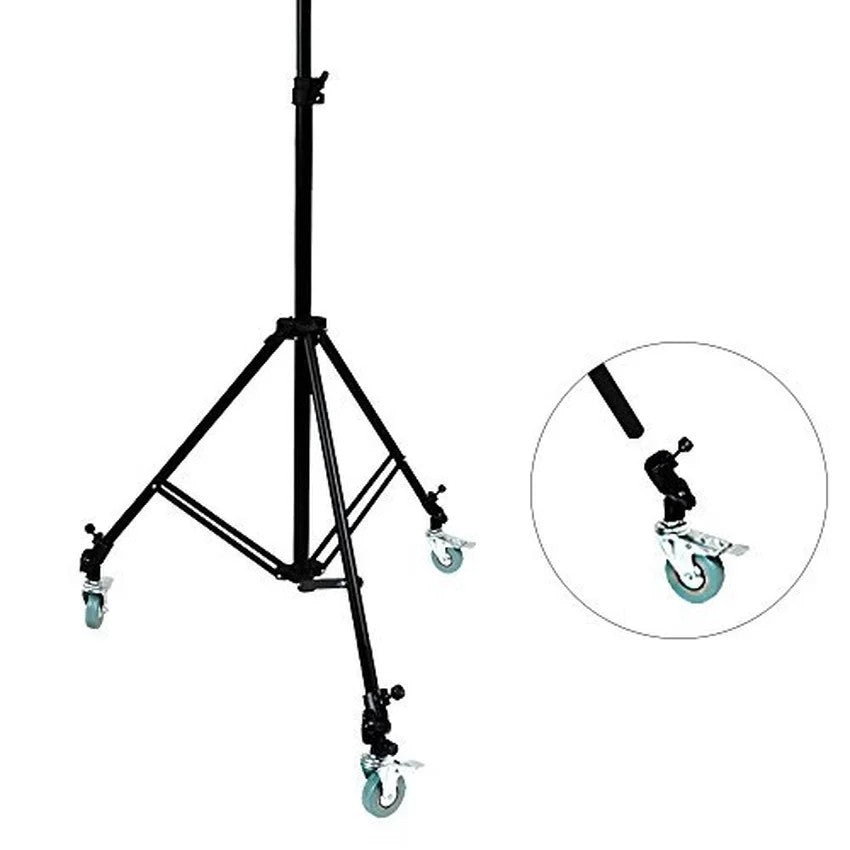 fosoto RL-18 Photography Lighting Video Studio Digital photo Camera & stand &3 Wheels Kit 5500K Dimmable240 LED Ring Light Lamp