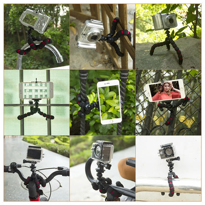 fosoto Mini Octopus Flexible Tripod Digital Camera Mobile Phone Portable Stand Gorillapod Type Monopod for Iphone X 7 8