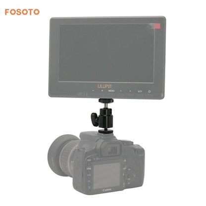 fosoto New Adapter For Camera Tripod LED Ring Light Flash Bracket Holder Mount 1/4 Hot Shoe Adapter Cradle Ball Head with Lock