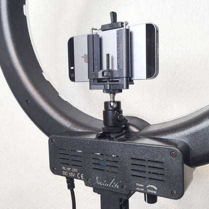 fosoto New Adapter For Camera Tripod LED Ring Light Flash Bracket Holder Mount 1/4 Hot Shoe Adapter Cradle Ball Head with Lock