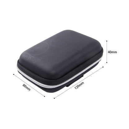 fosoto New Portable Mini Hard Storage Bag Shoulder Strap EVA/PU Bags for Earphone Headphone SD Cards Cable Cord Wire Coin Purse