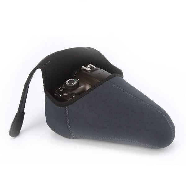 fosoto Large Single-lens Reflex Reversible Soft Protective Pouch Camera Case Cover for Canon EOS 100D 60D 70D 6D 7D 5D2 Camera
