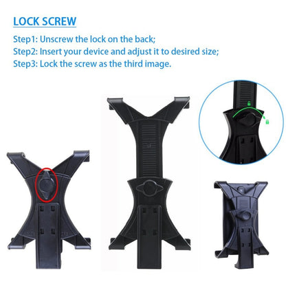 Adaptateur de support de tablette flexible fosoto pour trépied iPad Smartphone (largeur réglable de 4,8 à 7,8 pouces) pour iPad mini 4 3 2 1